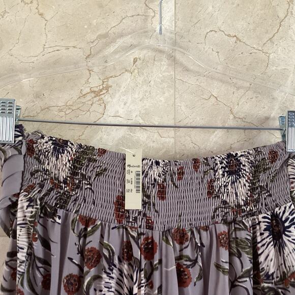 Madewell Strapless Jumpsuit NWT Floral Print Wide Leg Brunch Fall Layering Sz 00 - Picture 7 of 10